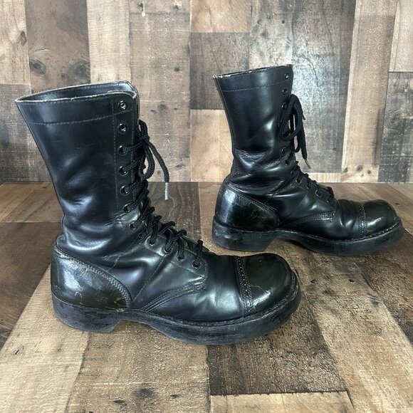 Corcoran Vintage Black Lace Up Jump Boots Mens 9.5 D - Picture 3 of 12